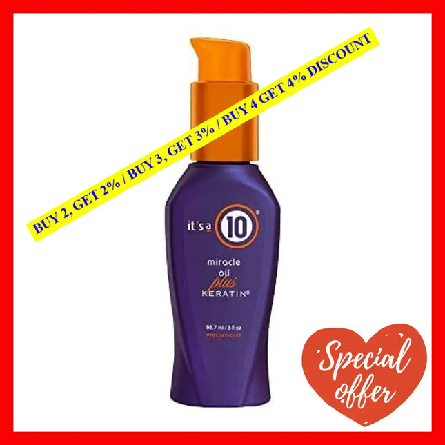 It’s A 10 Haircare Miracle Oil Plus Keratin 3 Fl. Oz. (Pack Of 1)