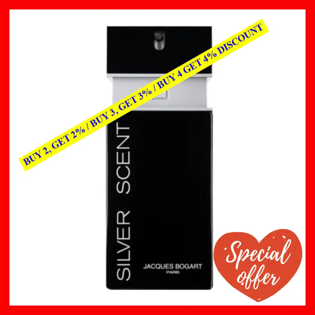 Jacques Bogart Silver Scent Eau De Toilette For Men 3.3 Oz / 100 Ml