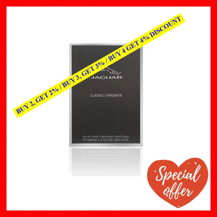 Jaguar Classic Chromite By For Men - 3.4 Oz Edt Spray