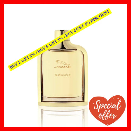 Jaguar Classic Gold By For Men - 3.4 Oz Edt Spray