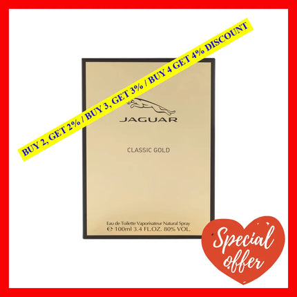 Jaguar Classic Gold By For Men - 3.4 Oz Edt Spray