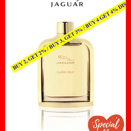 Jaguar Classic Gold By For Men - 3.4 Oz Edt Spray