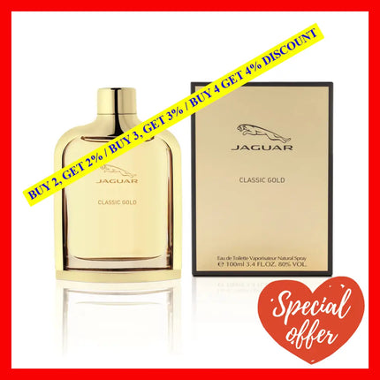 Jaguar Classic Gold By For Men - 3.4 Oz Edt Spray