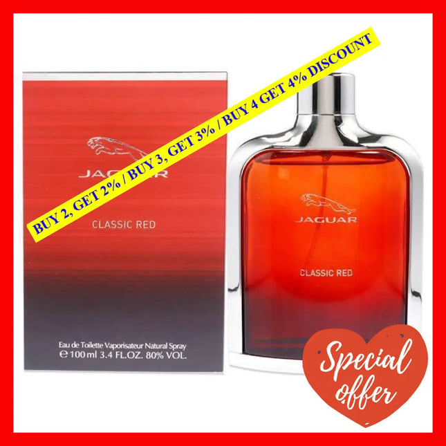 Jaguar Classic Red By For Men - 3.4 Oz Edt Spray