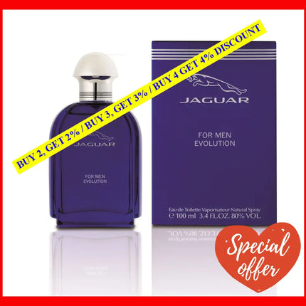 Jaguar Evolution By For Men - 3.4 Oz Edt Spray