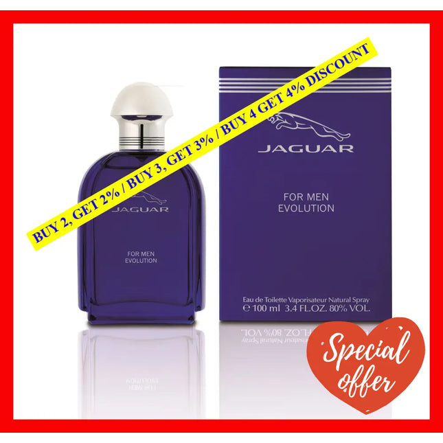 Jaguar Evolution By For Men - 3.4 Oz Edt Spray
