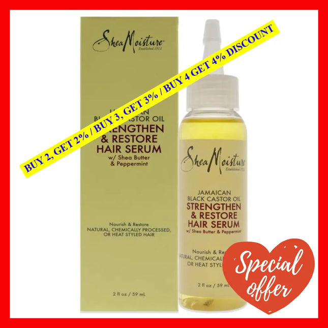 Jamaican Black Castor Oil Strengthen And Restore Hair Serum By Shea Moisture For Unisex - 2 Oz