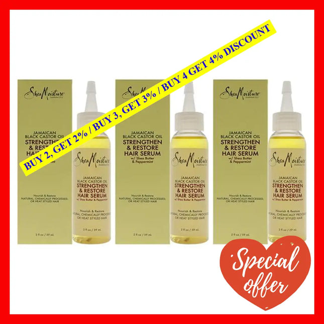 Jamaican Black Castor Oil Strengthen And Restore Hair Serum By Shea Moisture For Unisex - 2 Oz Pack