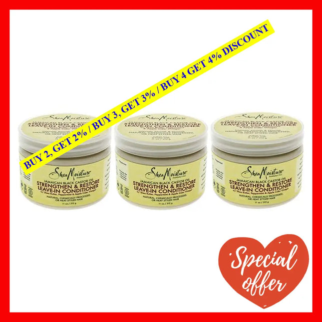 Jamaican Black Castor Oil Strengthen And Restore Leave-In Conditioner By Shea Moisture For Unisex -