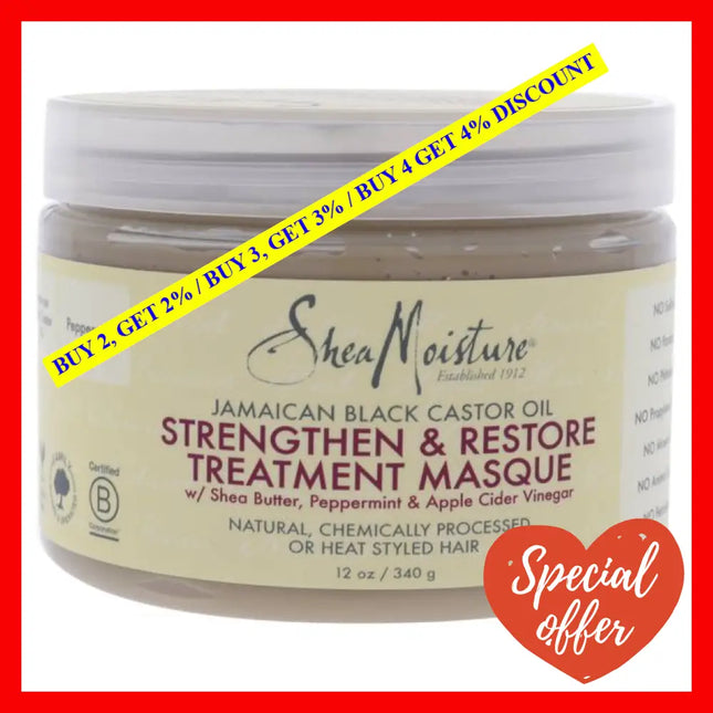 Jamaican Black Castor Oil Strengthen-Grow Restore Treatment Masque By Shea Moisture For Unisex - 12
