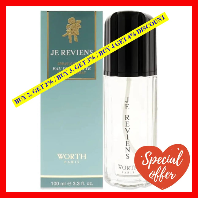 Je Reviens By Worth For Women - 3.3 Oz Edt Spray