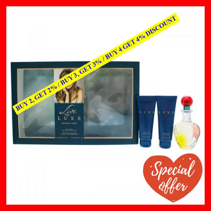 Jennifer Lopez Live Luxe 3 Pc Gift Set By For Women - Pc 3.4Oz Edp Spray 2.5Oz Shower Gel Body