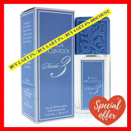 Jessica Mcclintock No. 3 By For Women - 3.4 Oz Edp Spray