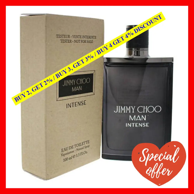 Jimmy Choo Man Intense By For Men - 3.3 Oz Edt Spray (Tester)