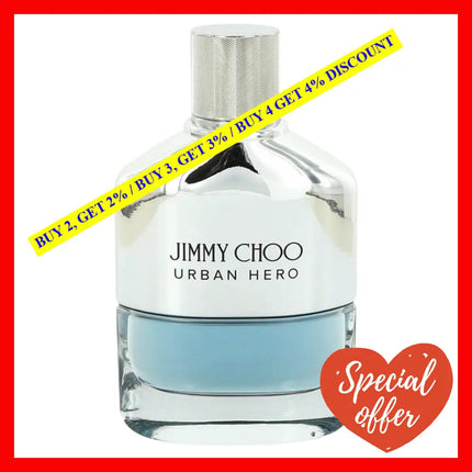 Jimmy Choo Urban Hero Eau De Parfum For Men 3.3 Oz / 100 Ml