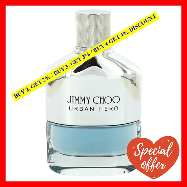 Jimmy Choo Urban Hero Eau De Parfum For Men 3.3 Oz / 100 Ml