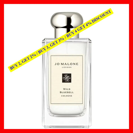 Jo Malone Wild Bluebell Cologne Unbox Eau De For Women Unboxed 3.4 Oz / 100 Ml
