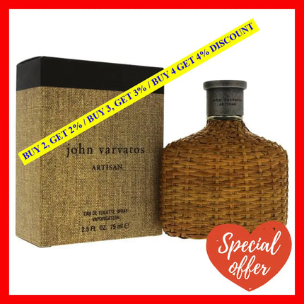 John Varvatos Artisan By For Men - 2.5 Oz Edt Spray