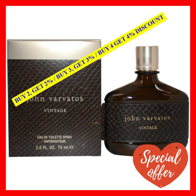 John Varvatos Vintage By For Men - 2.5 Oz Edt Spray