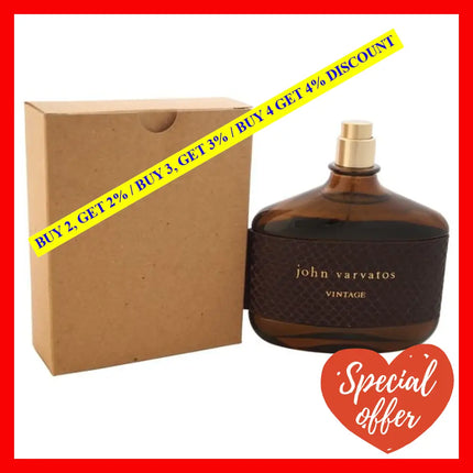John Varvatos Vintage By For Men - 4.2 Oz Edt Spray (Tester)