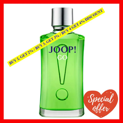 Joop Go Eau De Toilette For Men 3.4 Oz / 100 Ml