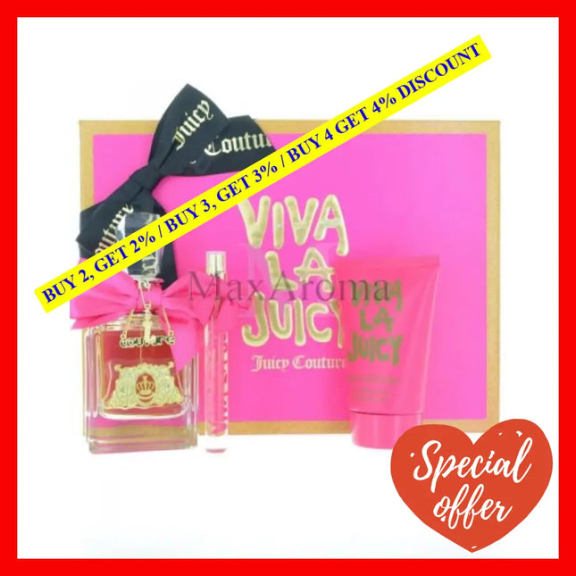Juicy Couture Viva La Perfume Gift Set For Women 3 Piece
