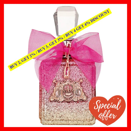 Juicy Couture Viva La Rose Eau De Parfum For Women Tester 3.4 Oz / 100 Ml