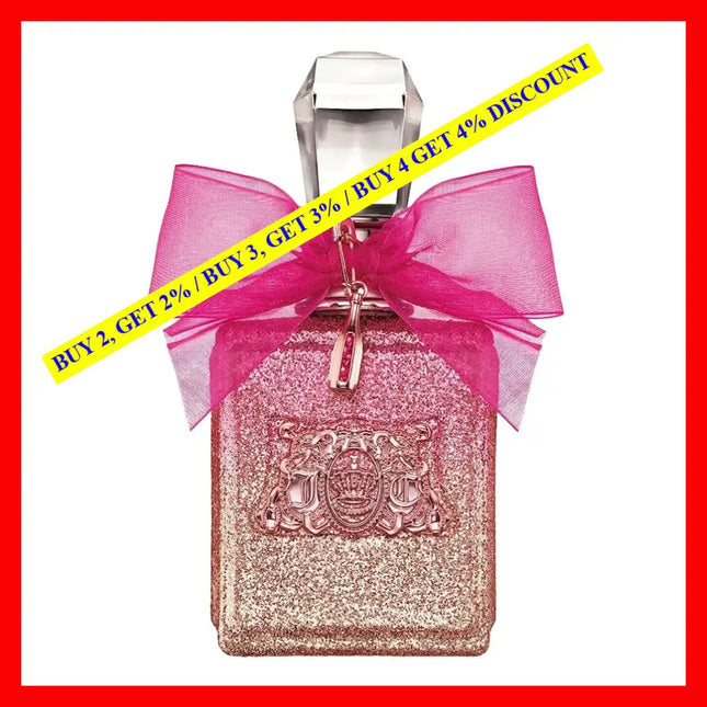 Juicy Couture Viva La Rose Eau De Parfumand For Women 3.4 Oz / 100 Ml