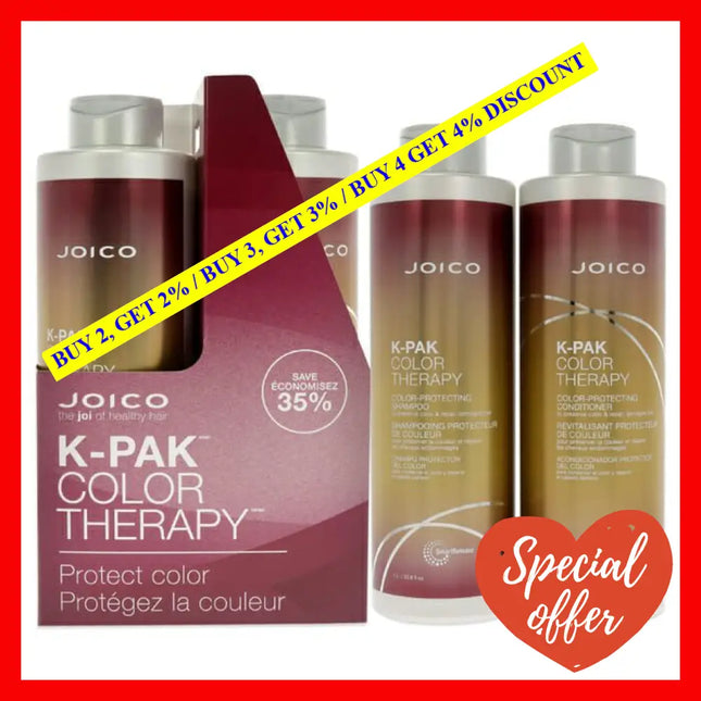 K-Pak Color Therapy Kit By Joico For Unisex - 2 Pc 33.8 Oz Shampoo Conditioner