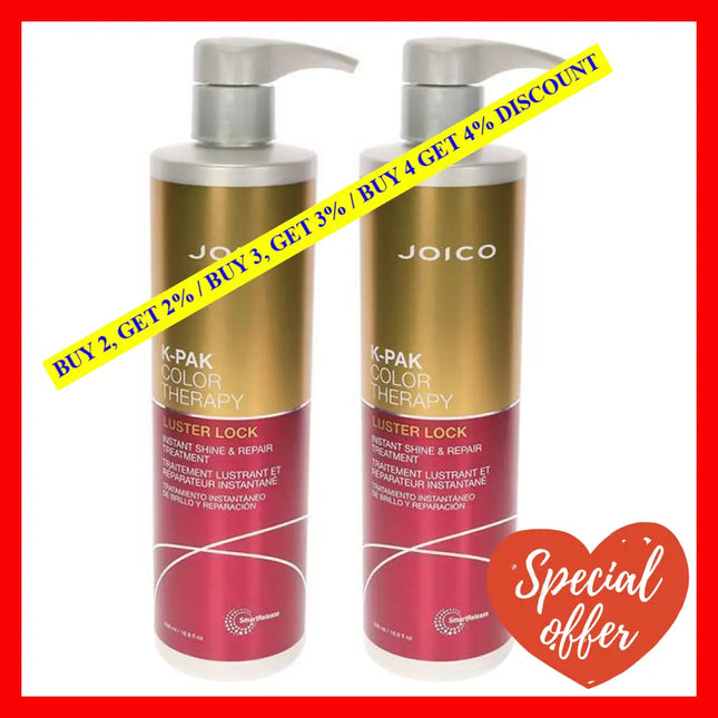 K-Pak Color Therapy Luster Lock By Joico For Unisex - 16.9 Oz Treatment Pack Of 2