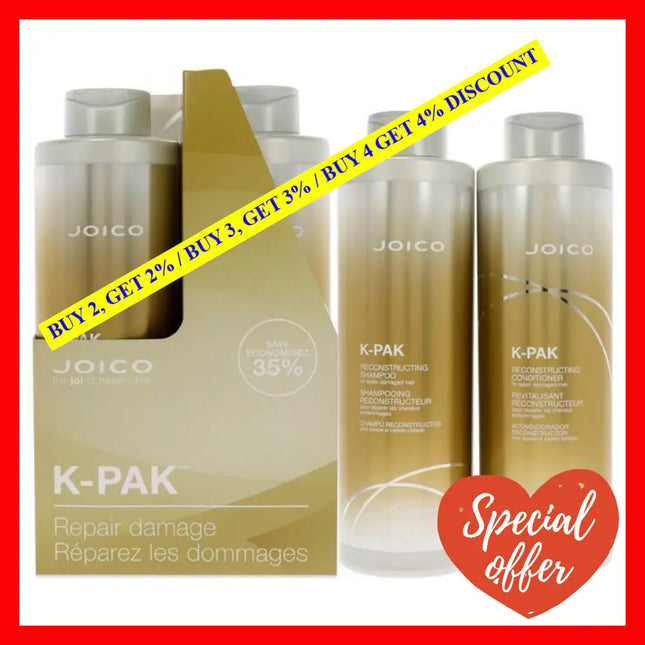 K-Pak Reparair Damage Kit By Joico For Unisex - 2 Pc 33.8 Oz Shampoo Conditioner