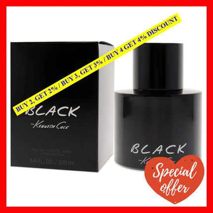 Kenneth Cole Black By For Men - 3.4 Oz Edt Spray