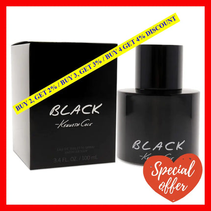 Kenneth Cole Black By For Men - 3.4 Oz Edt Spray