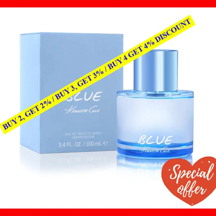 Kenneth Cole Blue By For Men - 3.4 Oz Edt Spray