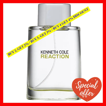 Kenneth Cole Reaction Eau De Toilettefor Men 3.4 Oz / 100 Ml