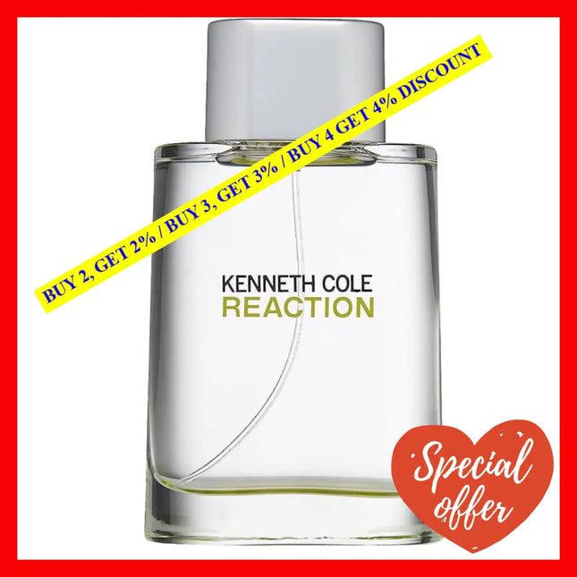 Kenneth Cole Reaction Eau De Toilettefor Men 3.4 Oz / 100 Ml