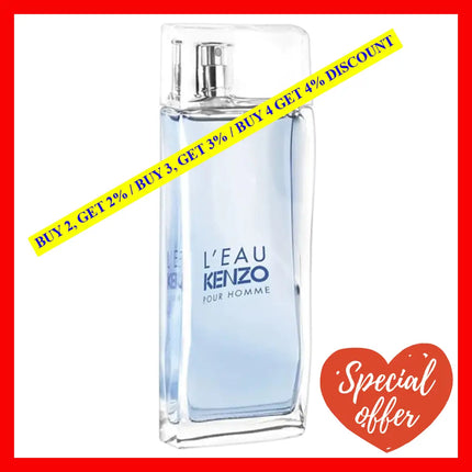 Kenzo L’eau Cologne Eau De Toilette Spray 3.3 Oz For Men