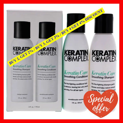 Keratin Complex Care Smoothing Kit By For Unisex - 2 X 3 Oz Shampoo Conditioner