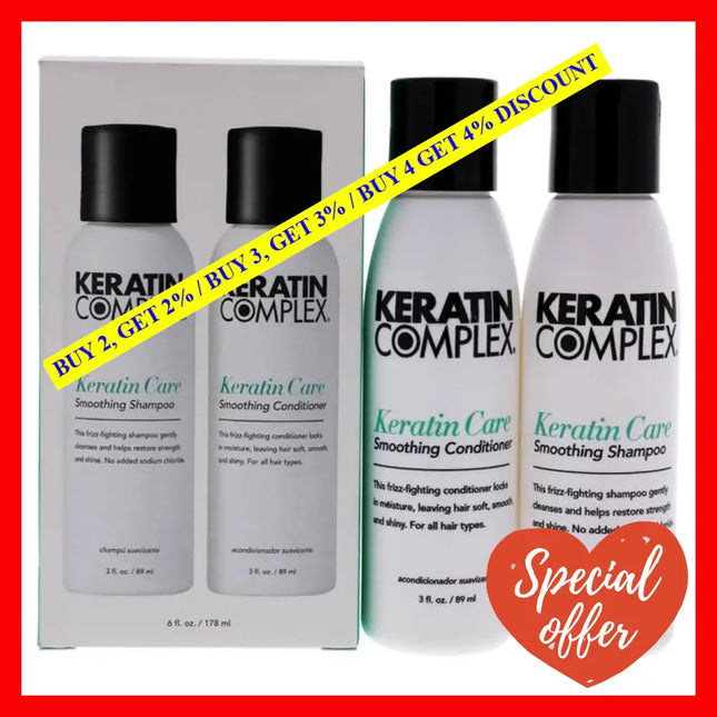 Keratin Complex Care Smoothing Kit By For Unisex - 2 X 3 Oz Shampoo Conditioner