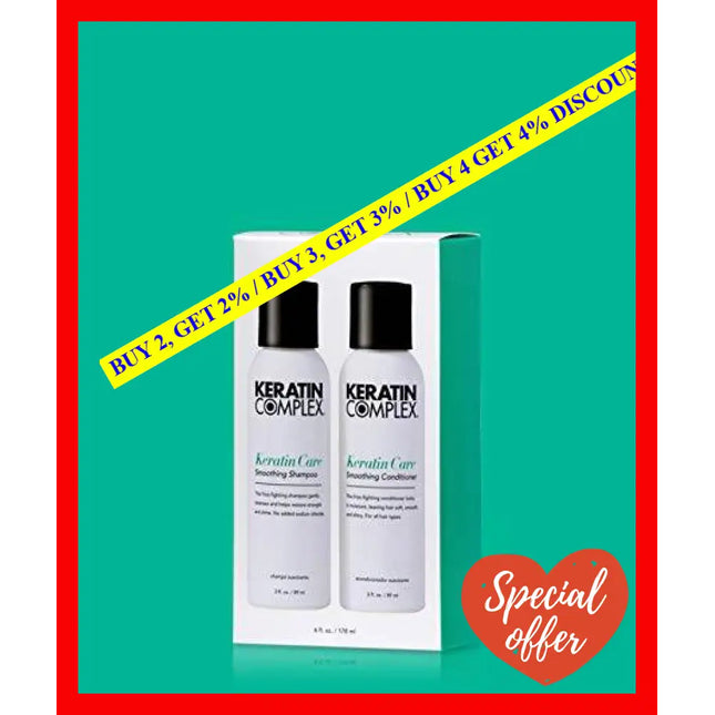 Keratin Complex Care Smoothing Shampoo Conditioner Frizz-Fighting Gentle2X3 Ounce 2X89 Gram
