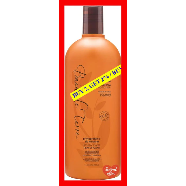 Keratin Phyto-Protein Sulfate-Free Strengthening Conditioner By Bain De Terre For Unisex - 33.8 Oz