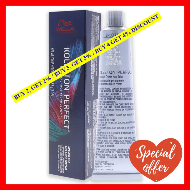 Koleston Perfect Permanent Creme Hair Color - 0 65 Violet Red- By Wella For Unisex 2 Oz