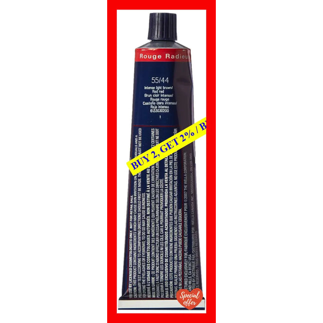 Koleston Perfect Permanent Creme Hair Color - 55 44 Intense Light Brown-Red Red By Wella For Unisex