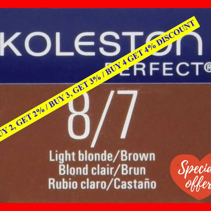 Koleston Perfect Permanent Creme Hair Color - 8 7 Light Blonde-Brown By Wella For Unisex 2 Oz