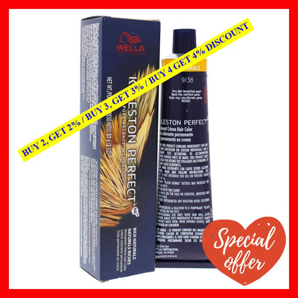 Koleston Perfect Permanent Creme Hair Color - 9 38 Very Light Blonde-Gold Pearl By Wella For Unisex