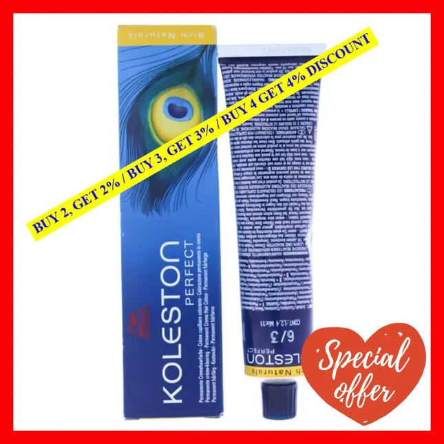 Koleston Perfect Permanent Creme Haircolor - 6 3 Dark Blonde Gold By Wella For Unisex 2 Oz Hair