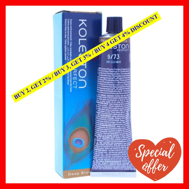 Koleston Perfect Permanent Creme Haircolor - 9 73 Very Light Blonde-Brown Gold By Wella For Unisex