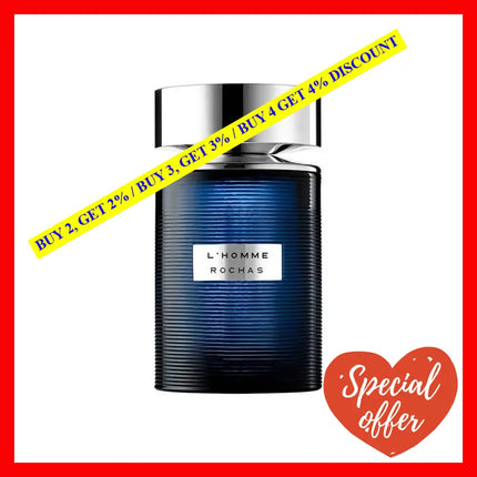 L Homme Rochas By For Men - 3.3 Oz Edt Spray