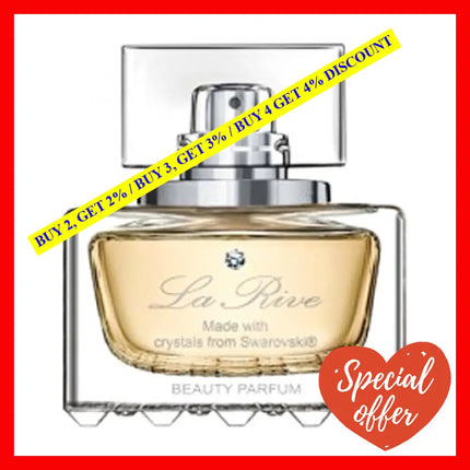 La Rive Prestige Beauty Perfume For Women 2.5 Oz Eau De Parfum Spray With Swarovski Elements 75 Ml