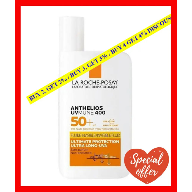 La Roche-Posay Anthelios Uvmune 400 Fluid Invisible Spf 50 50Ml - 3337875797597